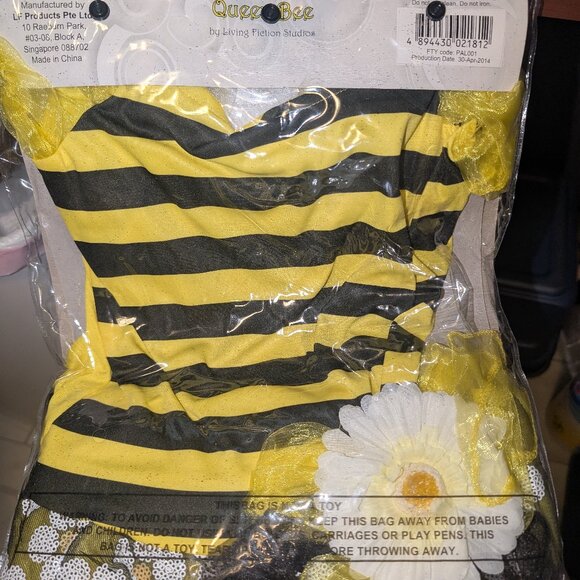 NEW Bumble Bee Hallween Dress Costume for Girls Size M 8-10 - Picture 2 of 2